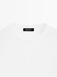 T-shirt 100 % lin à manches courtes
