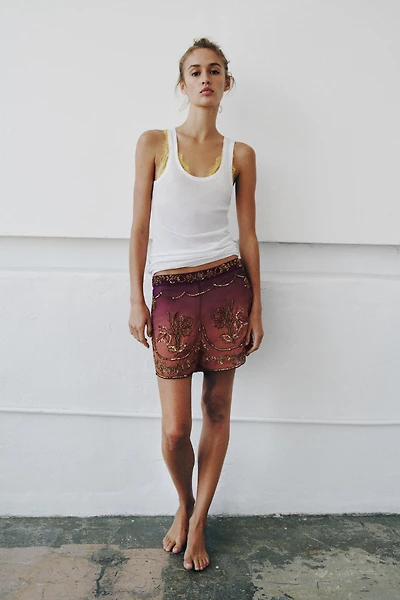 LIMITED EDITION TIE-DYE BEADED SHORTS