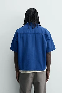 WASHED STRIPED BOXY FIT POLO