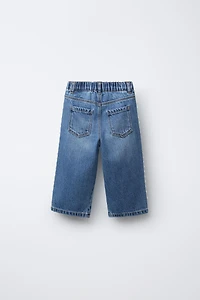 JUPE-CULOTTE EN JEAN DENTELLE