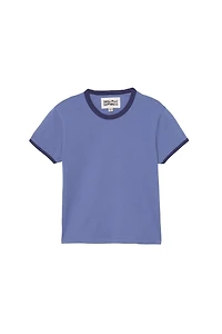 SLIM FIT RIB CONTRAST T-SHIRT