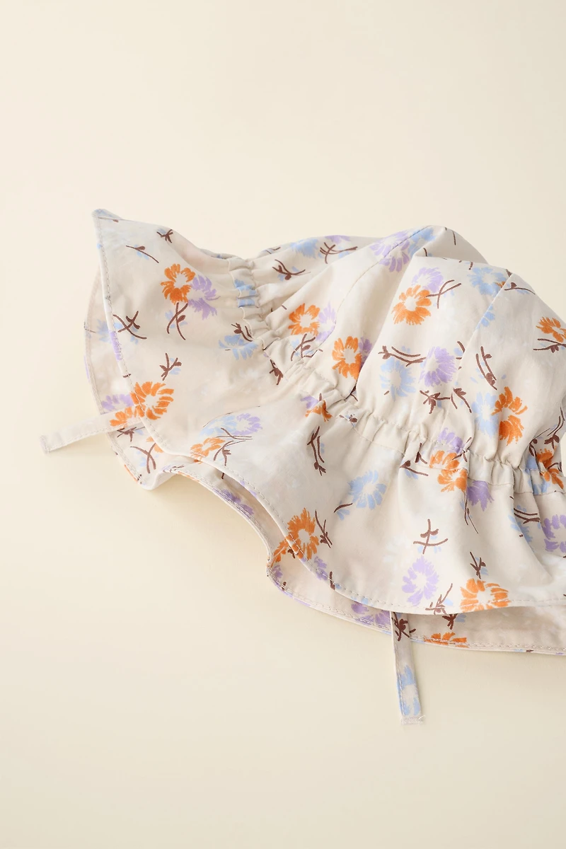 FLORAL POPLIN HAT CREATED BY CARAMEL LONDON X ZARA