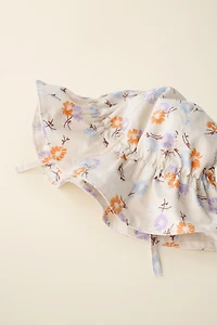 FLORAL POPLIN HAT CREATED BY CARAMEL LONDON X ZARA