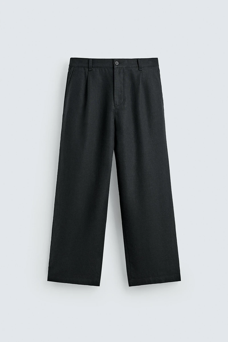 RELAXED FIT LINEN - VISCOSE PANTS