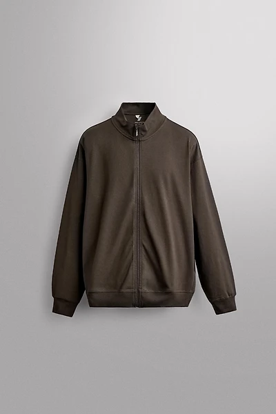 RELAXED FIT ZIP-UP SWEATSHIRT