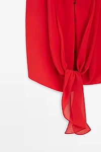 100% silk semi-sheer top