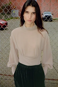 GEORGETTE BACK BODYSUIT