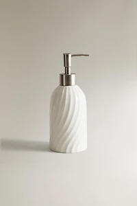 CERAMIC EMBOSSED SOAP DISPENSER