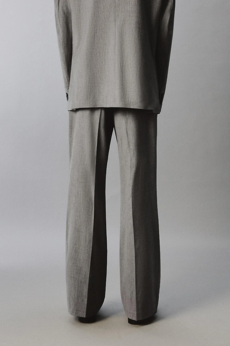 STRIPED FLARE SUIT PANTS
