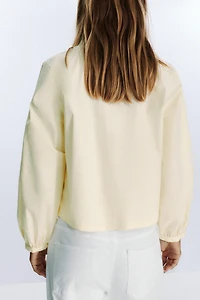 CHEMISE POPELINE RAYURES LACETS