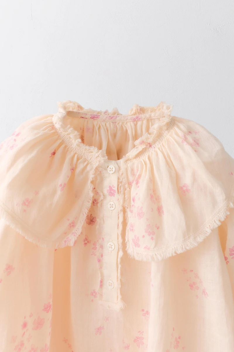 2-5 YEARS/ 100% RAMIE LIMITED EDITION FLORAL DRESS