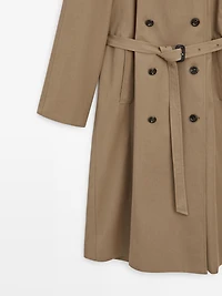100% cotton trench coat