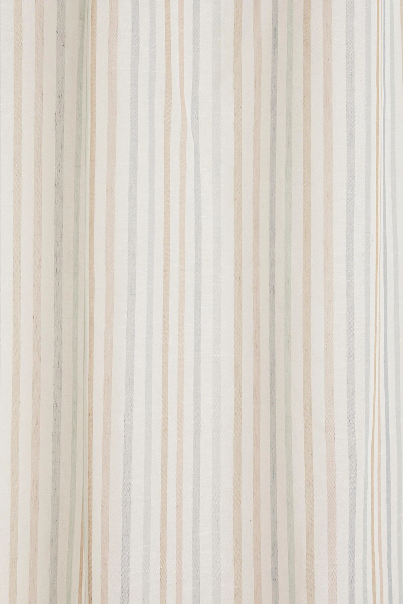 LOW OPACITY MULTICOLORED STRIPED CURTAIN