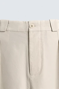 COTTON - LYOCELL STRAIGHT FIT PANTS