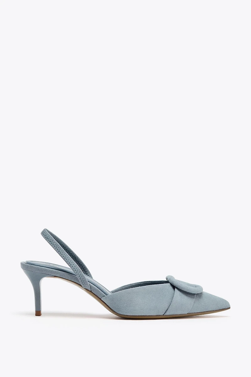 SLINGBACK APPLIQUÉ HEELS