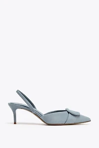 SLINGBACK APPLIQUÉ HEELS