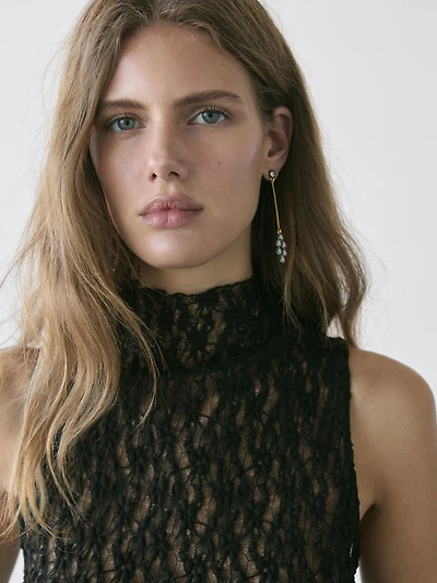 Boucles d’oreilles antiques à brillants