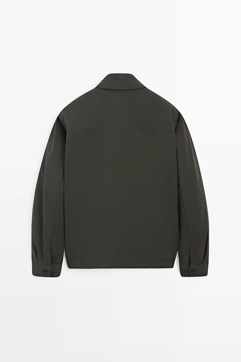 Technical fabric pocket detail jacket