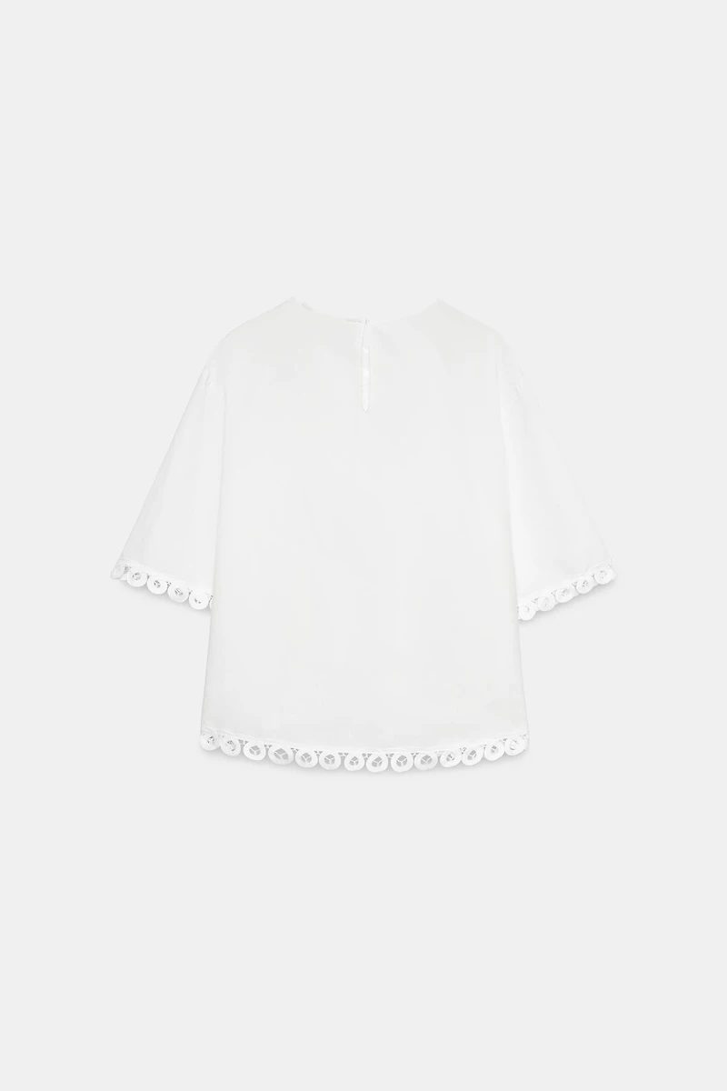 EMBROIDERED LINEN BLEND SHIRT ZW COLLECTION