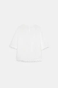 EMBROIDERED LINEN BLEND SHIRT ZW COLLECTION