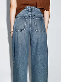 Jean barrel fit taille haute