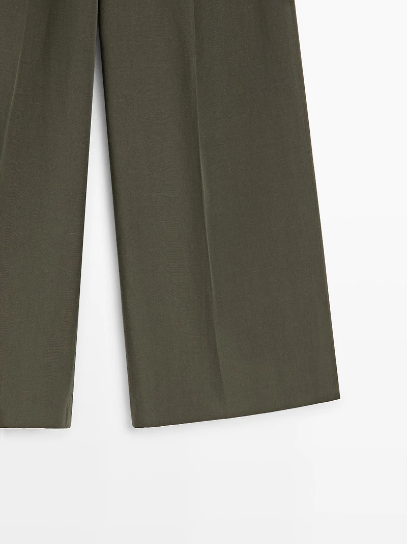 Pantalon wide leg à pinces