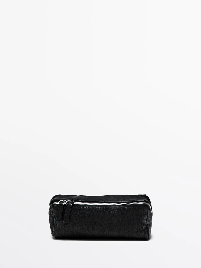Nappa leather toiletry bag