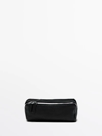 Nappa leather toiletry bag