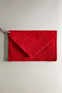 SANTA CLAUS FELT ENVELOPE CHRISTMAS TREE ORNAMENT