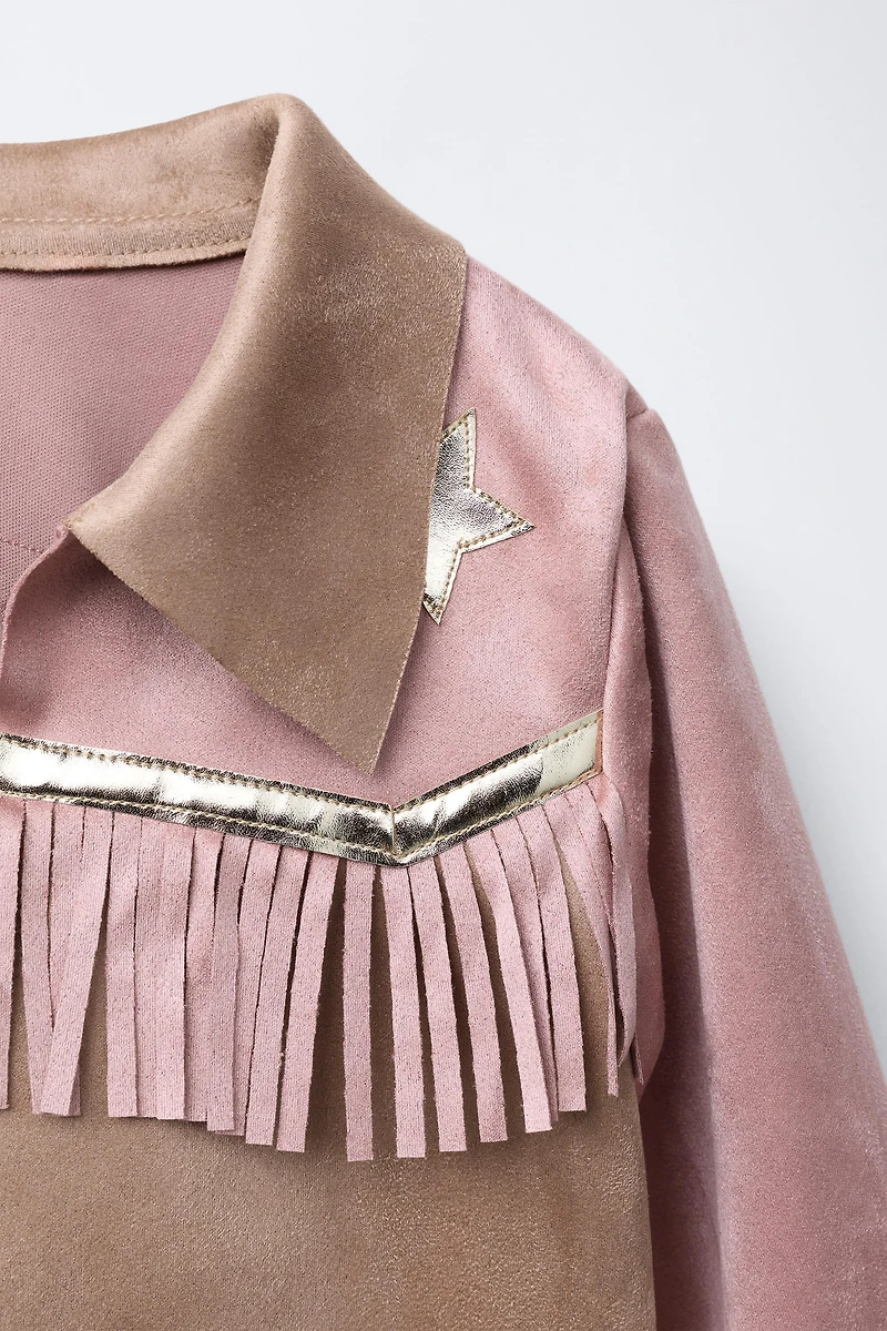 VESTE DÉGUISEMENT FRANGES COWGIRL