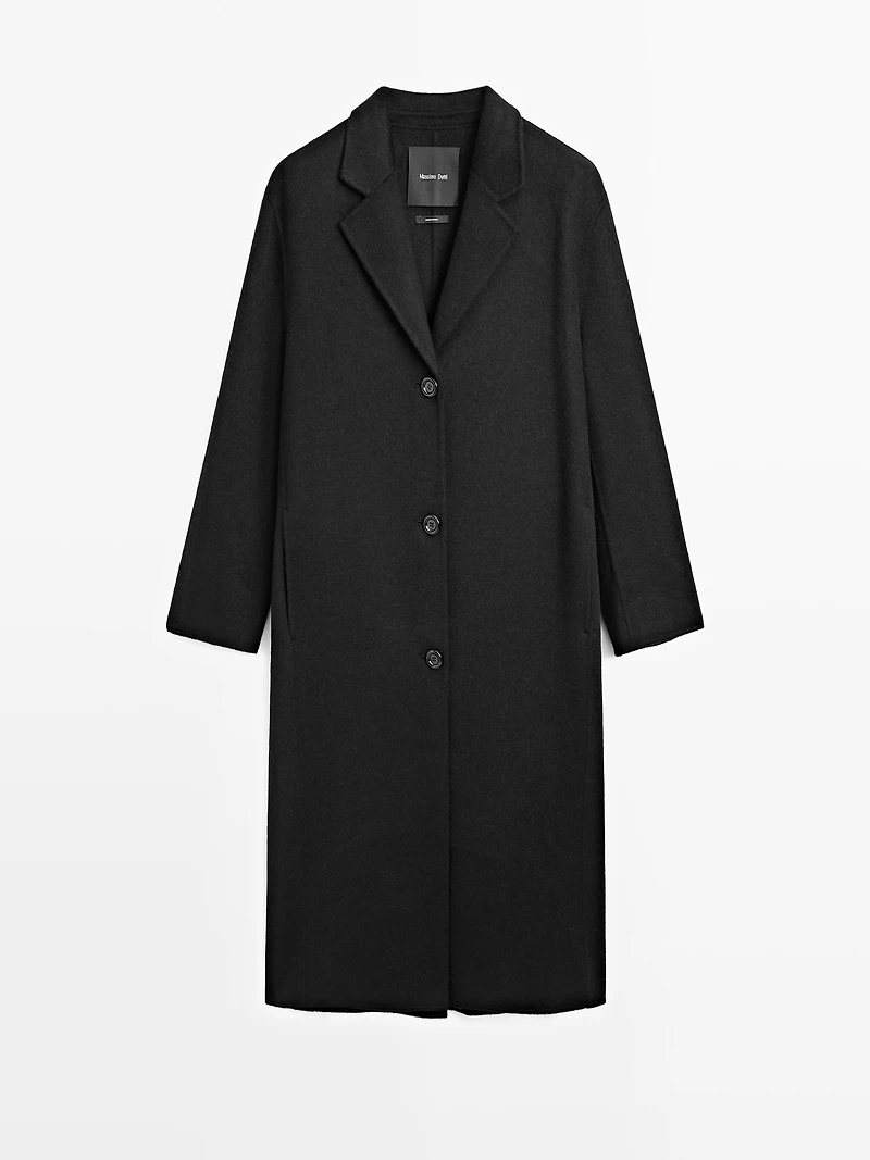 Long wool blend coat