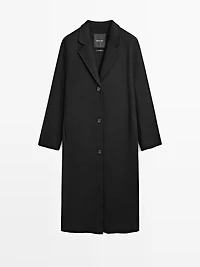 Long wool blend coat