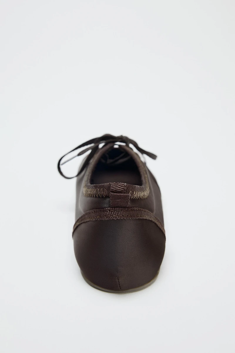 SPORTY BALLET FLATS WITH BOW