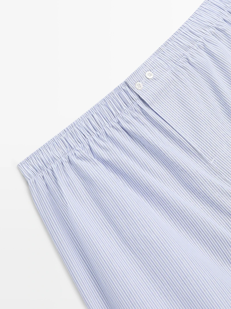 100% cotton striped boxers