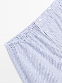 100% cotton striped boxers