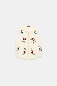 EMBROIDERED VEST TOP