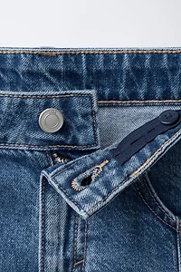 FRAYED DENIM SKIRT