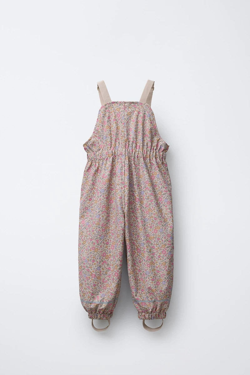RUBBERIZED WATER-RESISTANT PRINTED OVERALLS
