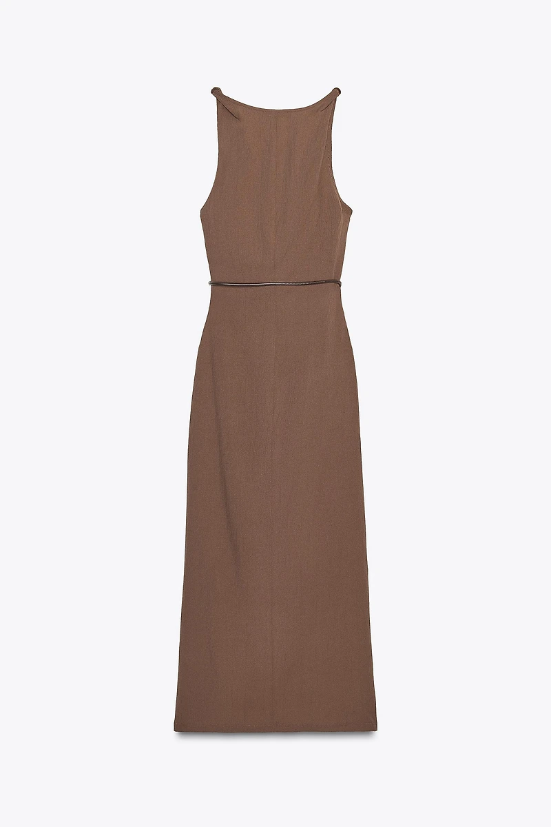 TEXTURED MAXI DRESS