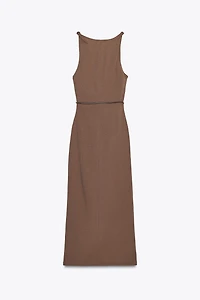 TEXTURED MAXI DRESS