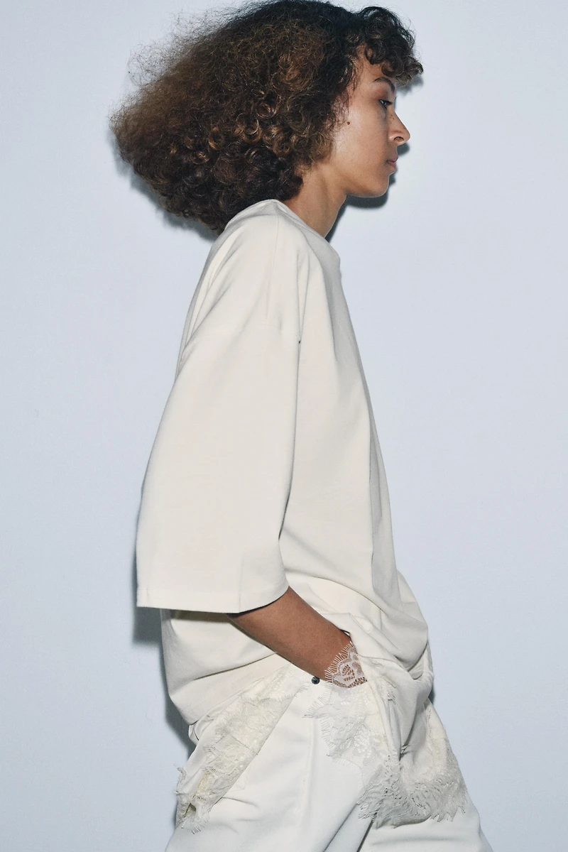 COMBINATION LACE T-SHIRT