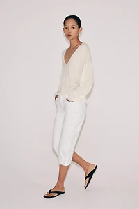 JEAN ZW COLLECTION CAPRI TAILLE NORMALE BRODERIES