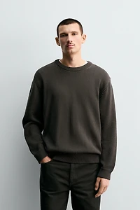 REGULAR FIT COTTON SWEATER