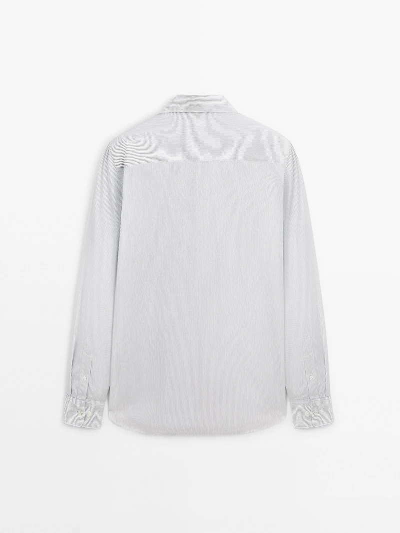 Regular fit micro-striped shirt