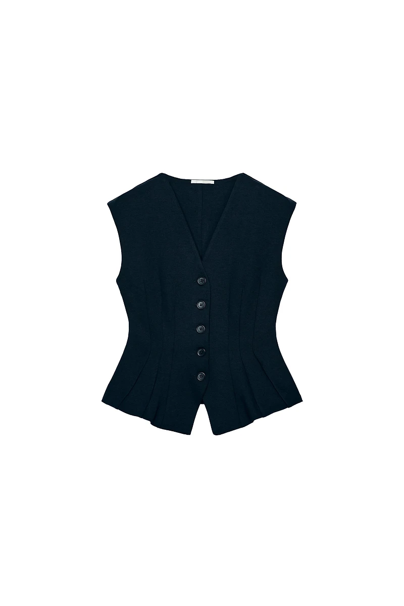 INTERLOCK BUTTON VEST