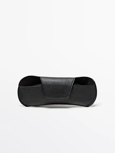 Nappa leather glasses case