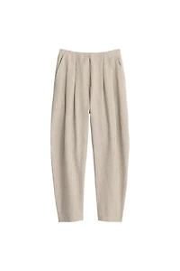 PANTALON À RAYURES EN MÉLANGE DE LIN ÉDITION LIMITÉE