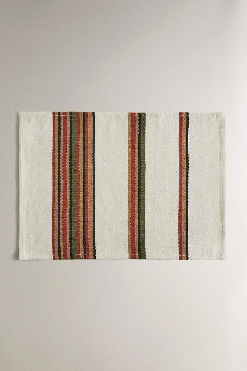 SET DE TABLE RAYURES COULEUR