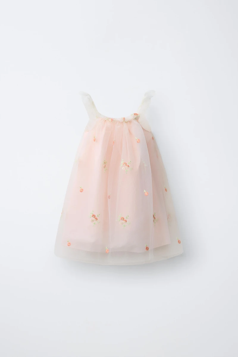 FLORAL TULLE DRESS