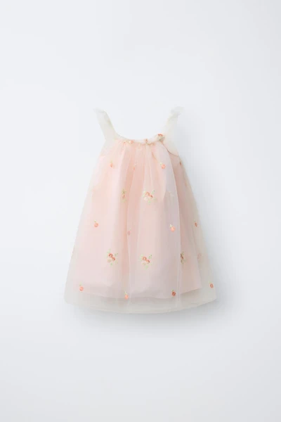 FLORAL TULLE DRESS